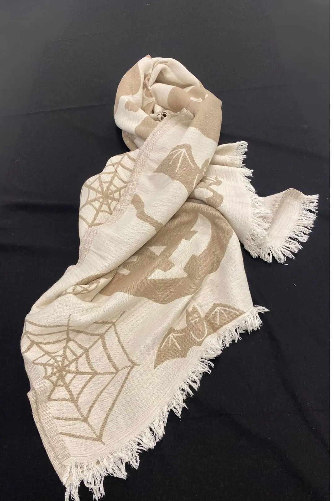 Halloven %100 Pamuk Jakarlı Throw & Battaniye - Koltuk Şalı 140x210cm