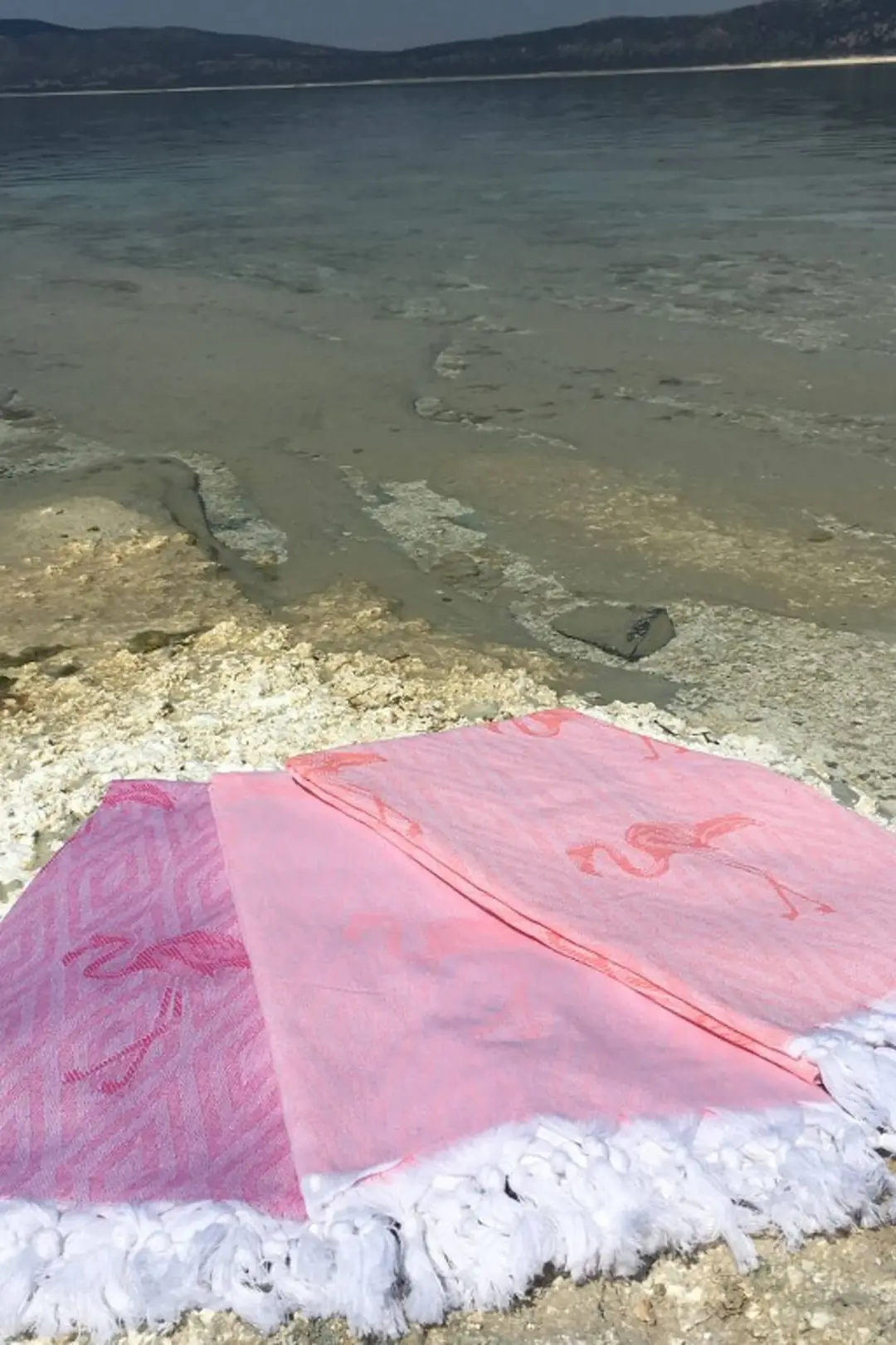 %100 Pamuk Peştemal Flamingo Desen -  - 100x180 cm 