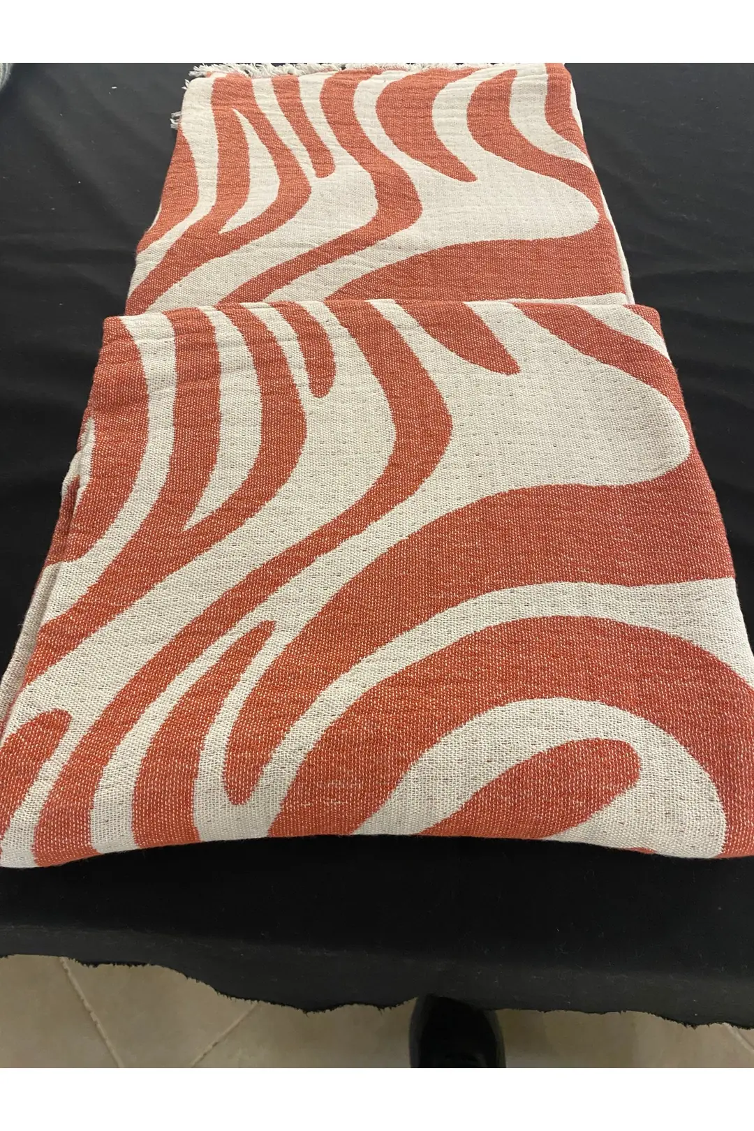 Lasso %100 Pamuk Jakarlı Throw & Battaniye - Koltuk Şalı 145x210cm
