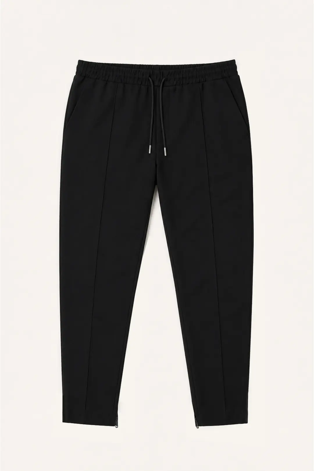 Erkek Comfort Fit Jogger Pantolon – İpli Bel ve Fermuarlı Paça