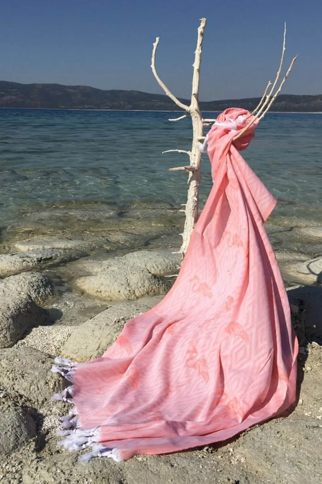 %100 Pamuk Peştemal Flamingo Desen -  - 100x180 cm 