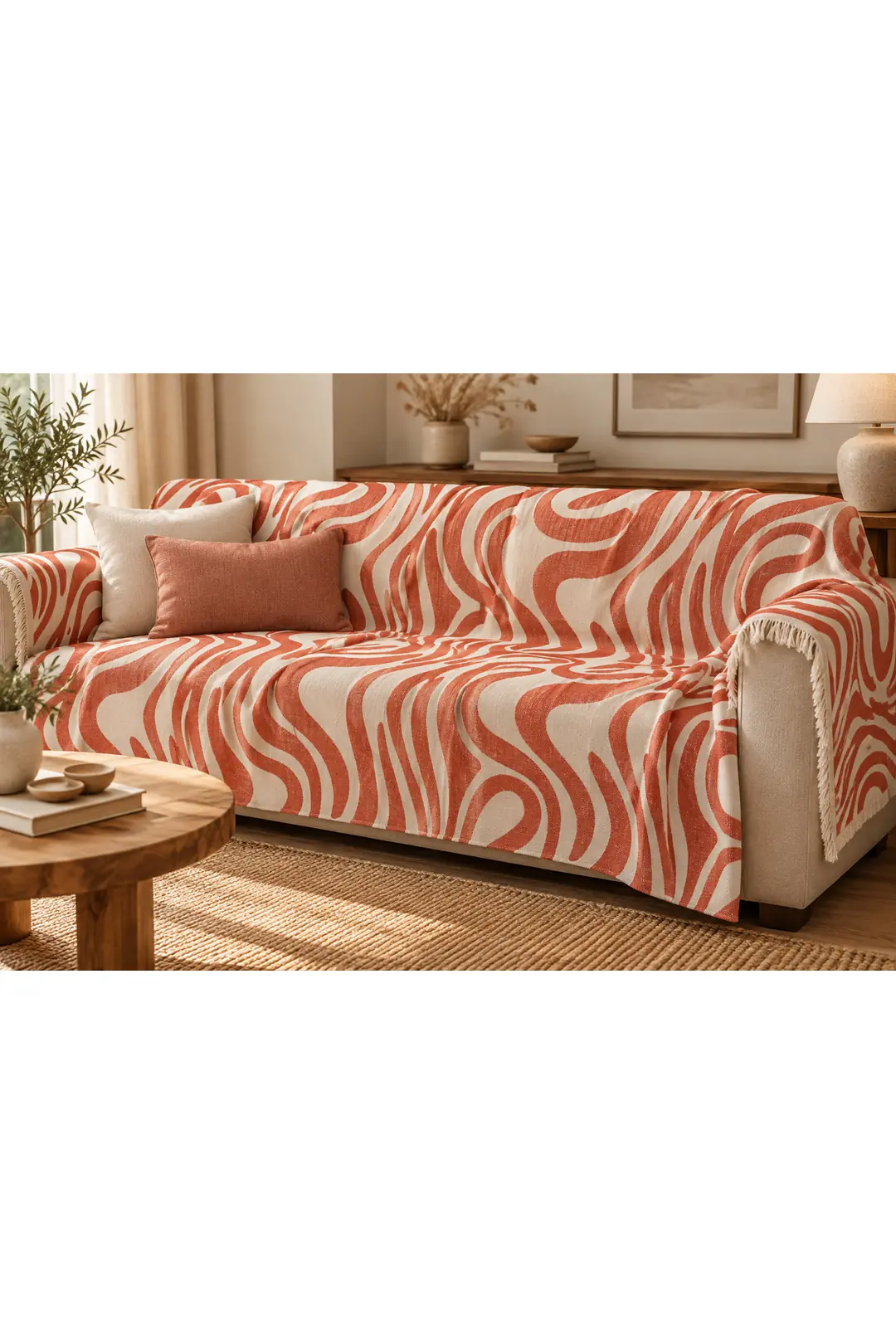 Lasso %100 Pamuk Jakarlı Throw & Battaniye - Koltuk Şalı 145x210cm