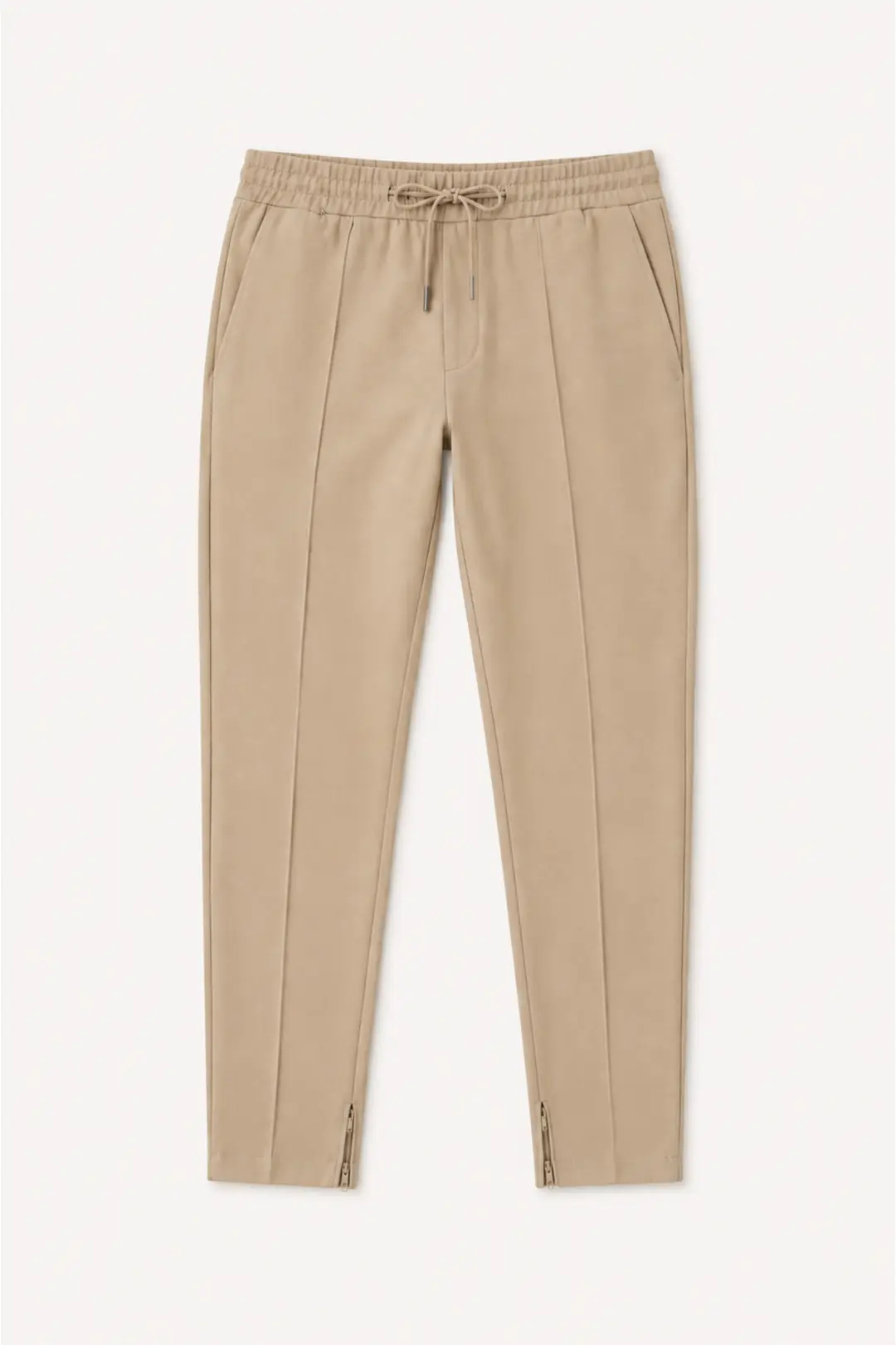 Erkek Comfort Fit Jogger Pantolon – İpli Bel ve Fermuarlı Paça