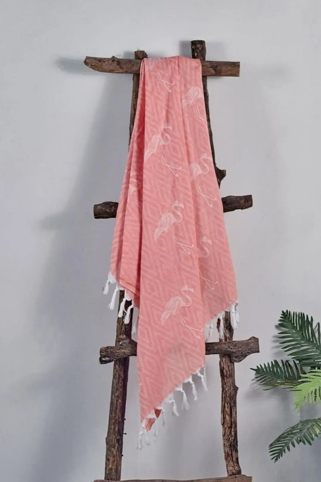 %100 Pamuk Peştemal Flamingo Desen -  - 100x180 cm 