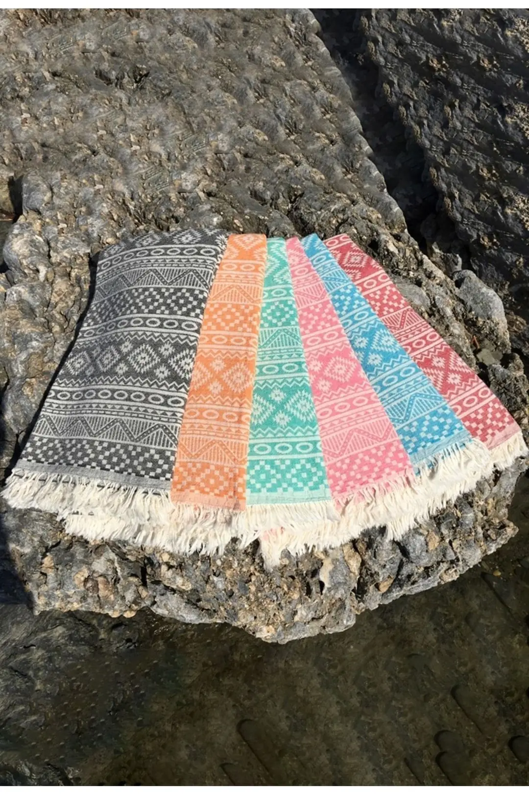 Kırmızı Kilim Peştamal - Yumuşak Ve Dayanıklı Pamuk Peştemal