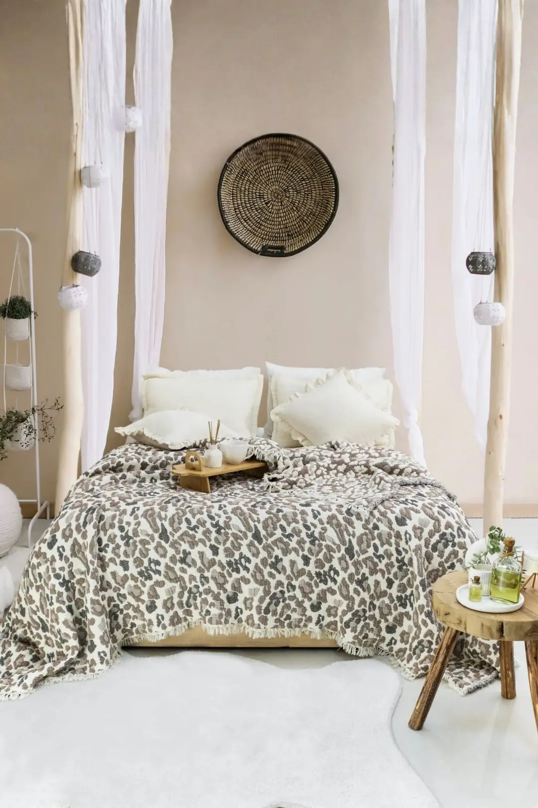 7 Kat Müslin Çift Kişilik Yorgan - Leopar Desen