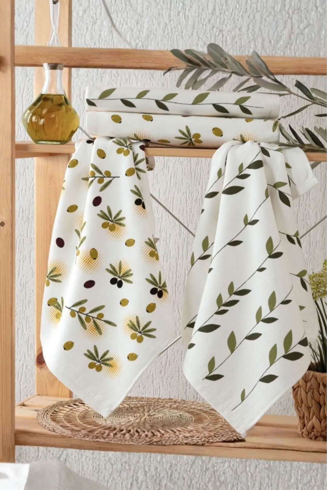 Ürün görseli: %100 COTTON BASKILI MUTFAK & EL HAVLUSU 4LU PK 40X60 ASORTI