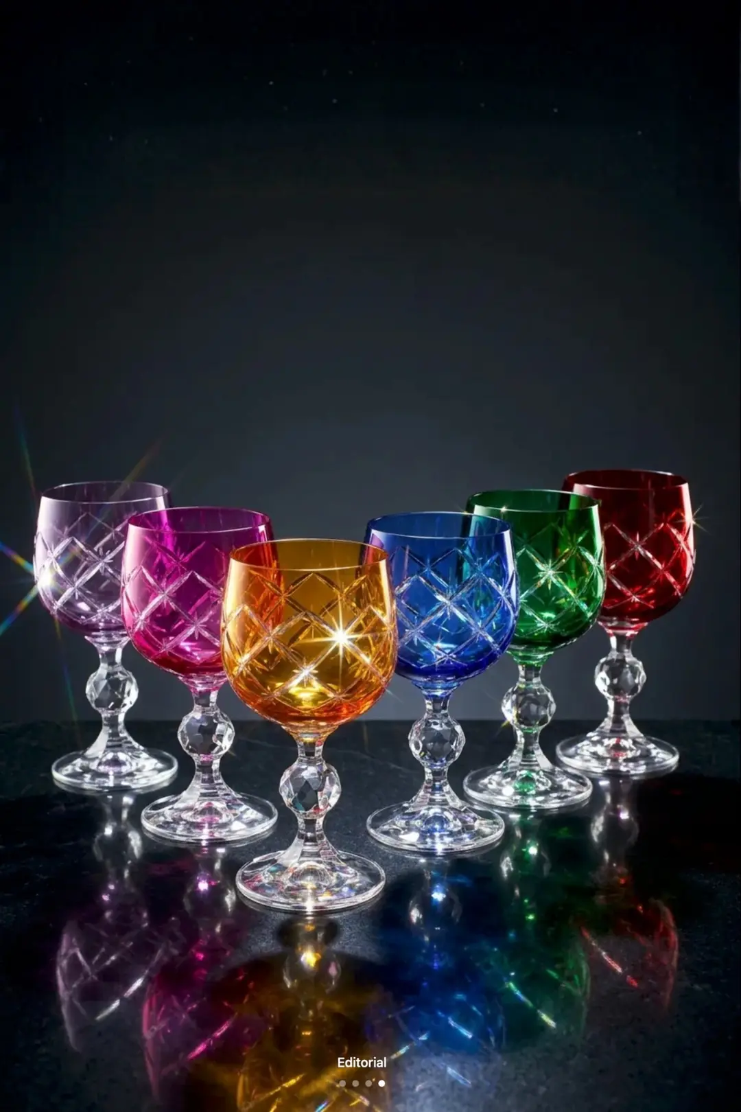 Prizma S Bohemia Crystal 6 Parça 150 ml Sunum Bardağı – Asorti