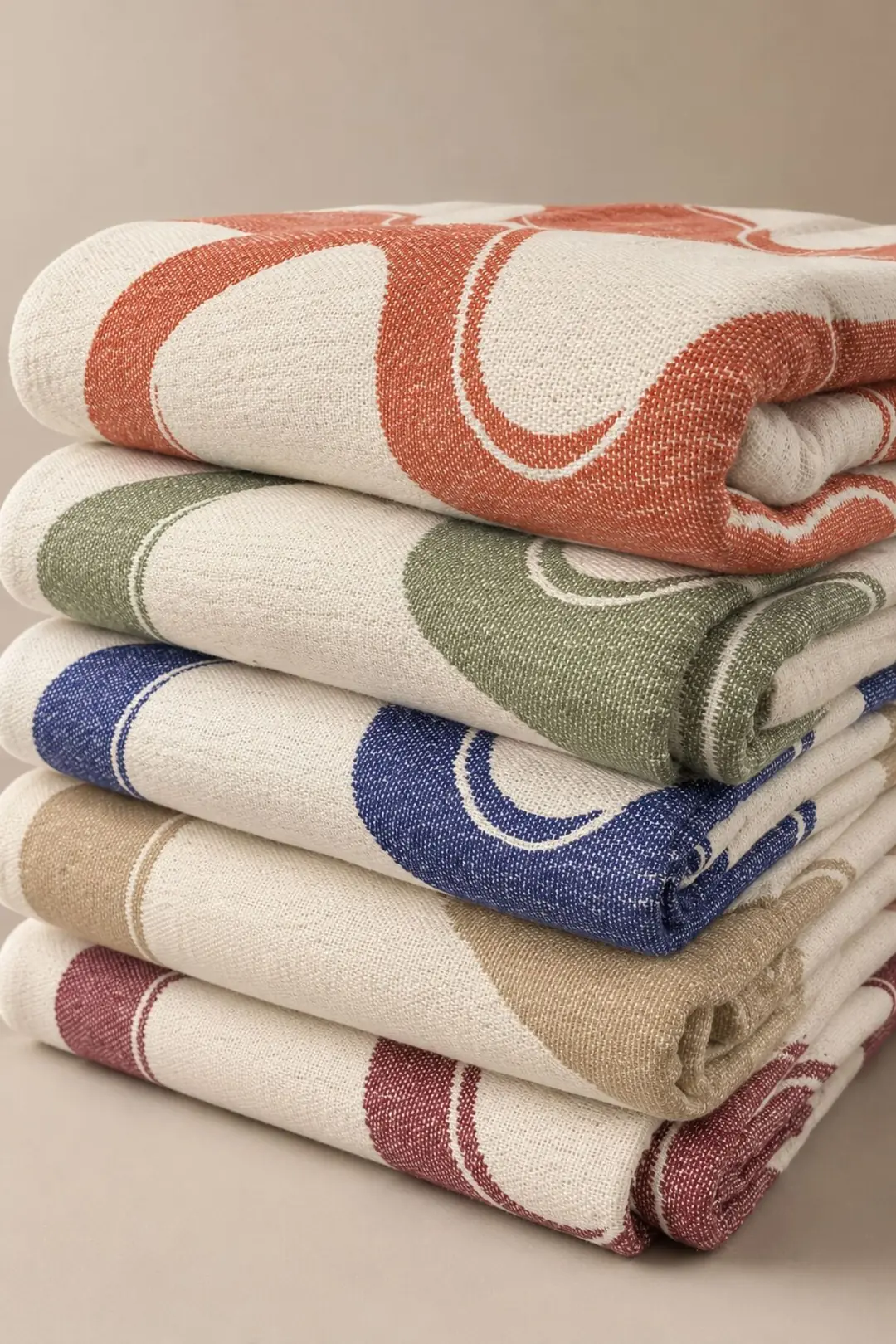 Pebble %100 Pamuk Müslin Jakarlı Throw & Battaniye - Koltuk Şalı 145x210cm