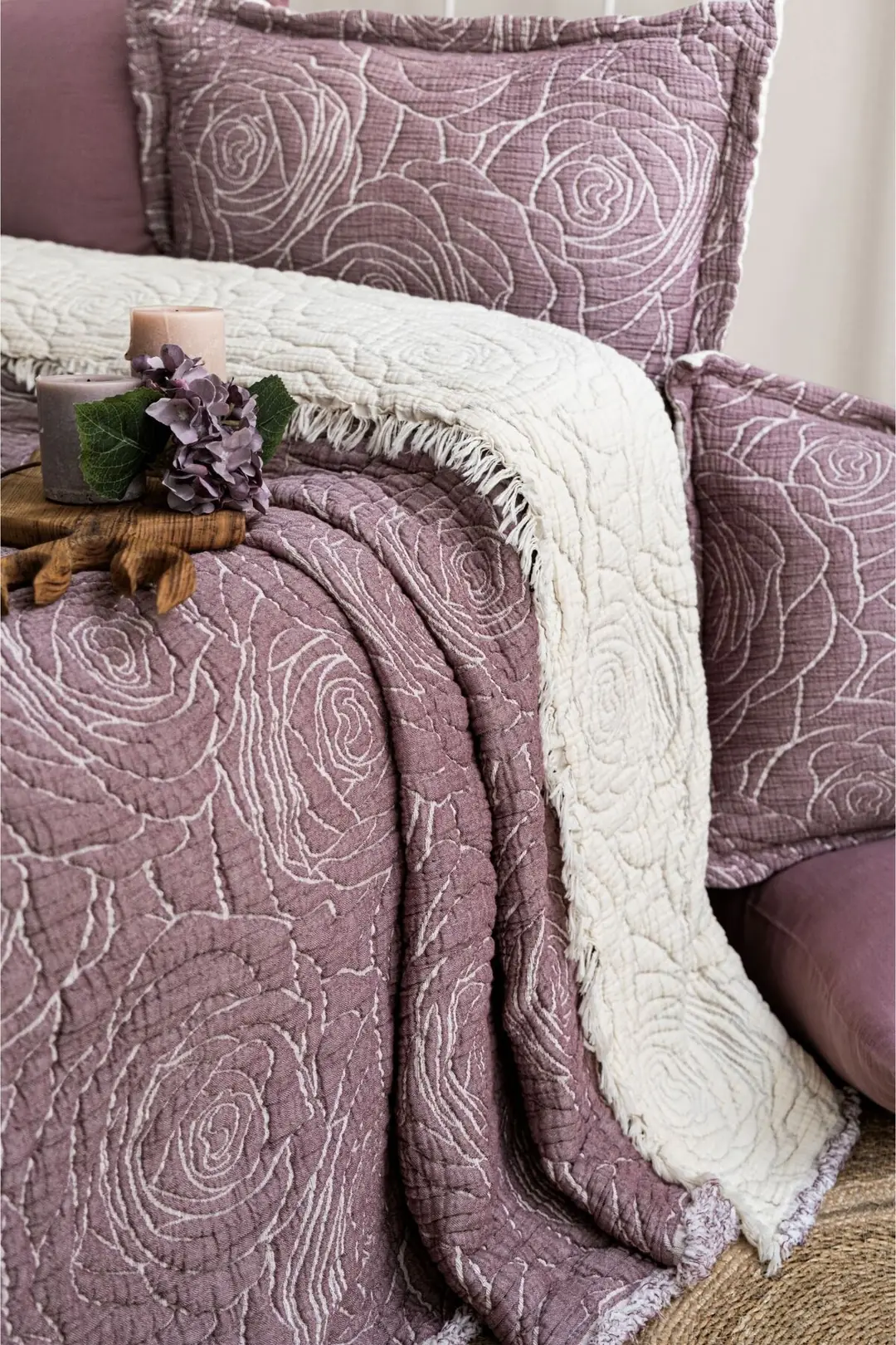 7 Katlı Müslin Soft Rose Tek Kişilik Yorgan