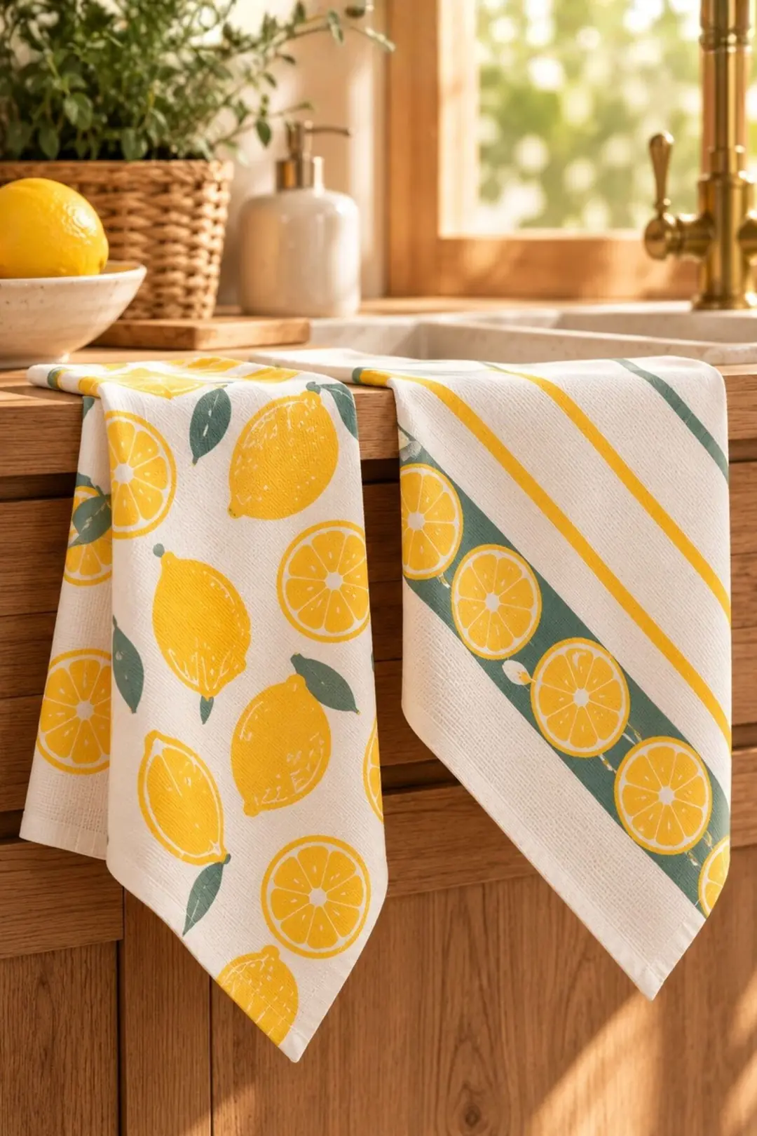 %100 COTTON BASKILI MUTFAK - EL HAVLUSU 4LU PK 40X60 ASORTI