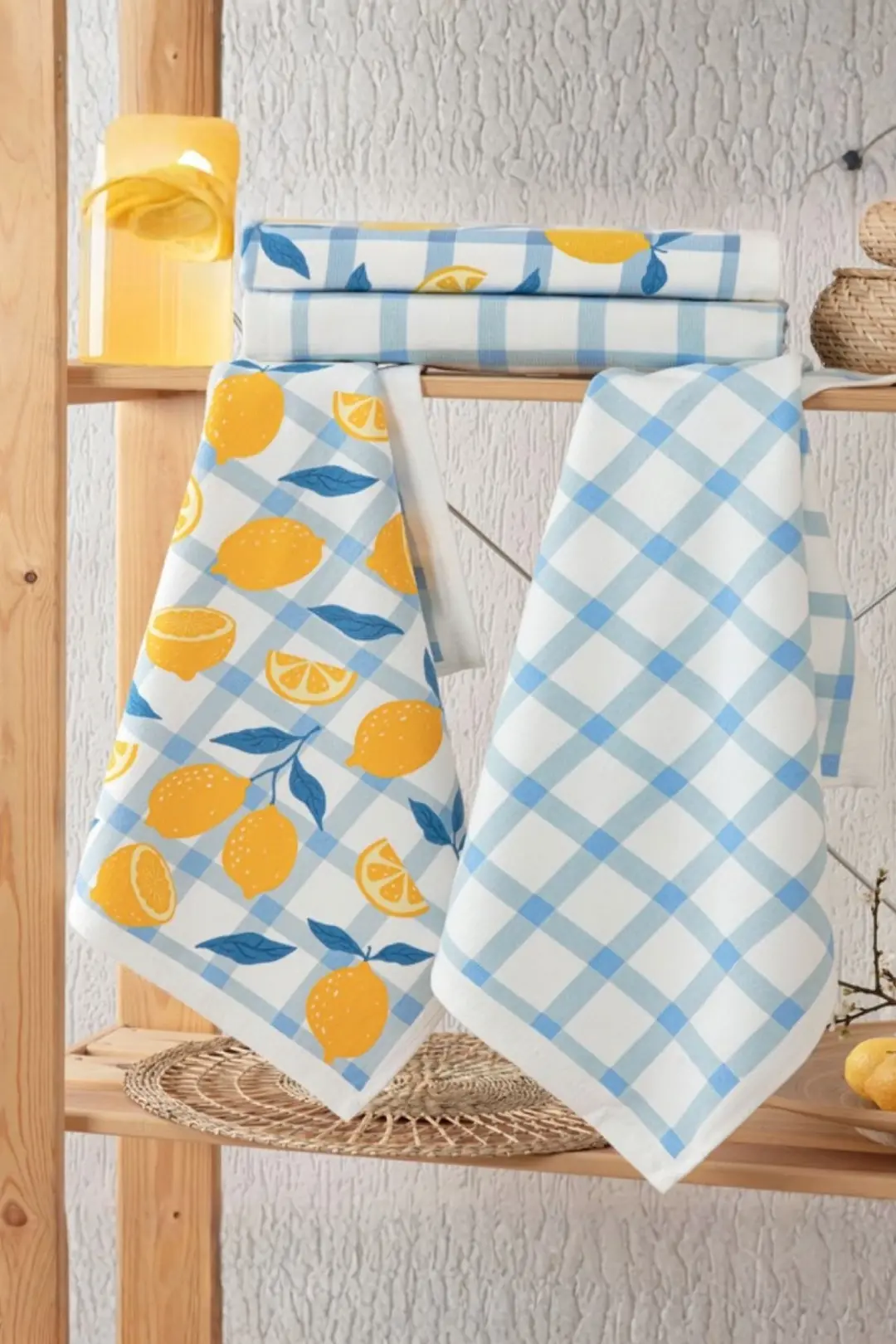 Ürün görseli: %100 COTTON BASKILI MUTFAK - EL HAVLUSU 4LU PK 40X60 ASORTI